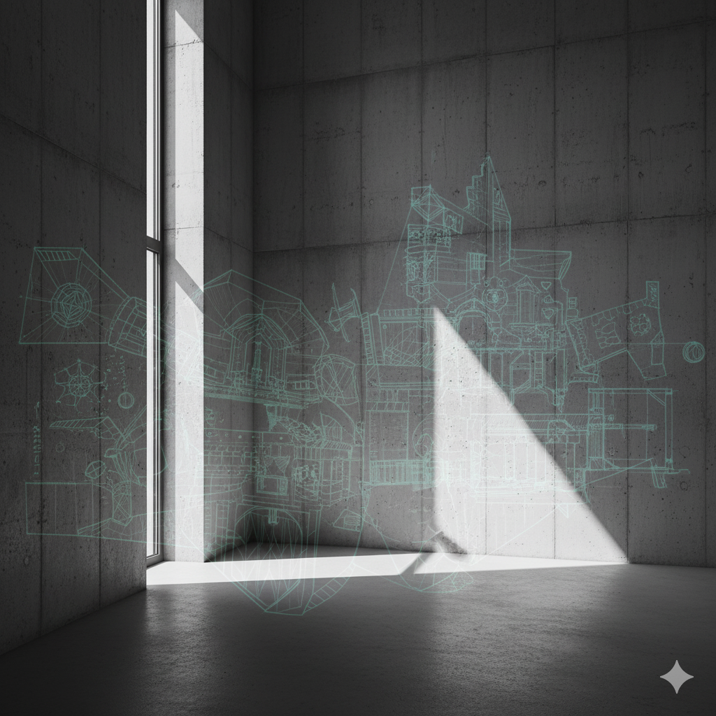 去除不必要的元素來達到美學和功能上示意圖